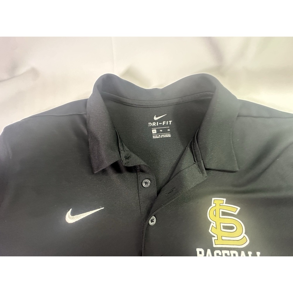 Nike Dri Fit St Louis Cardinals Baseball Size XL Black Polo Shirt‎